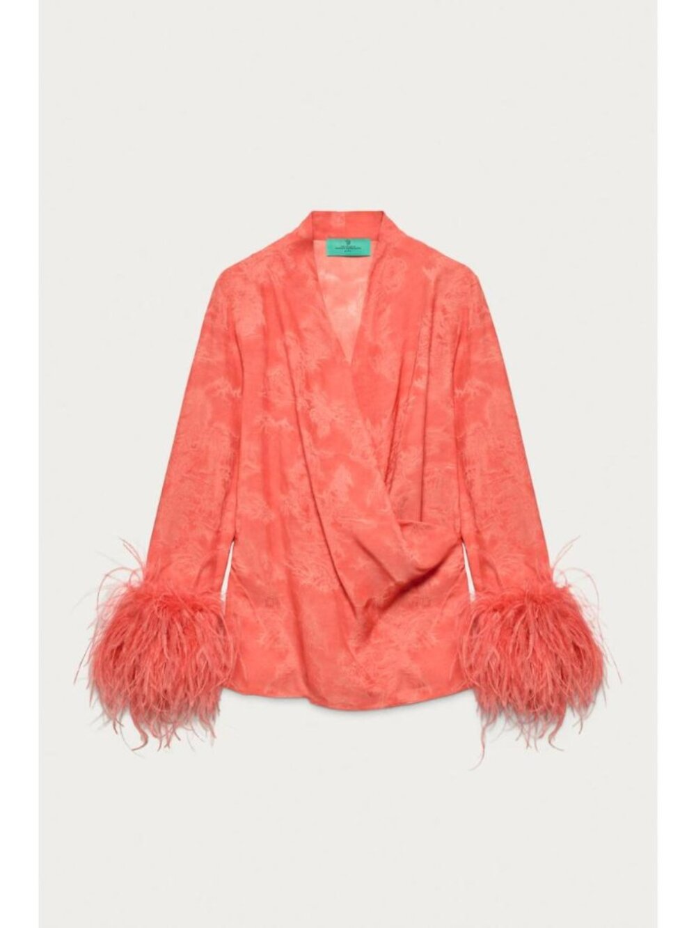 ZARA MARISA BERENSON X ZARA FEATHER WRAP SHIRT